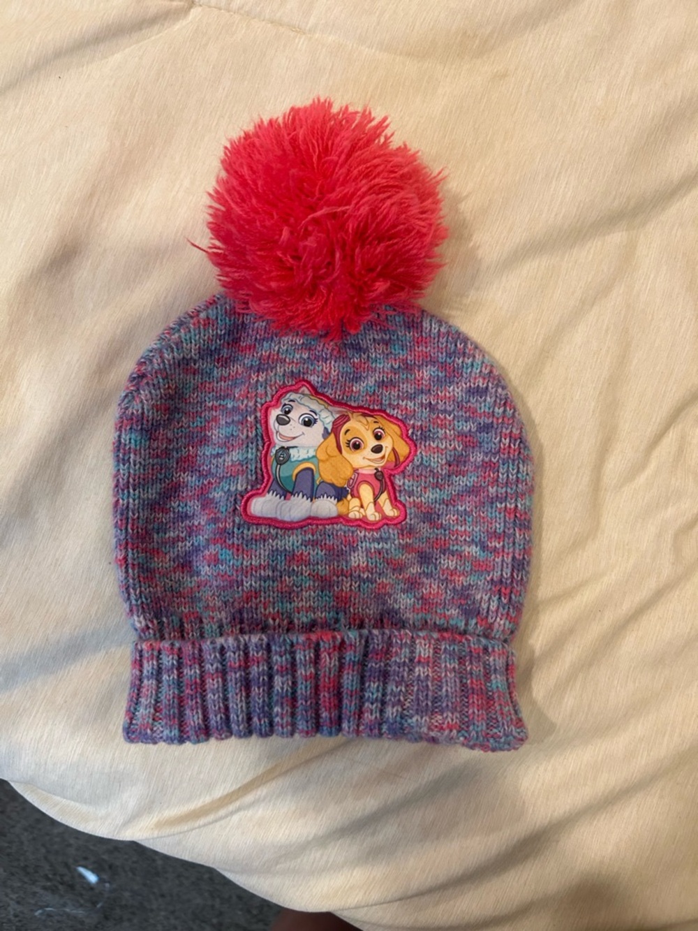Nickelodeon Marled Knit Beanie in Pink, Purple & Blue